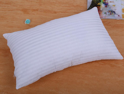JDX Superb Quality Microfibre Stripes Sleeping Pillow Pack of 1(White)