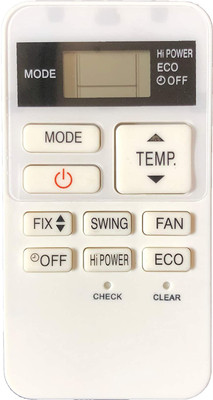 HDF AC Remote Control Compatible For  Split Window AC |HF- 141 Toshiba Remote Controller(White)