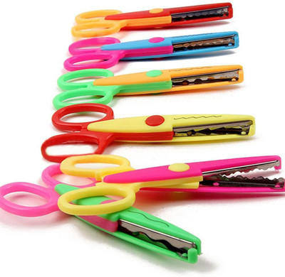 ELGRO 6 Pieces Art and Craft Zig zag Paper Shaper Scissor Set Scissors Scissors(Set of 6, Multicolor)