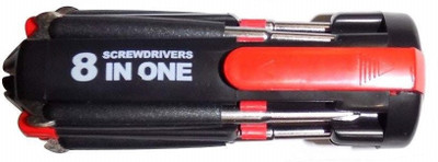 Retail basket screwdriver 8 in 1 multifunction Combination Screwdriver Set Long Handle Screwdriver Set(Pack of 1)