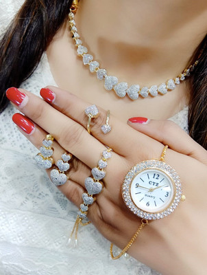 Navya COLLECTION Alloy Gold-plated Gold Jewellery Set(Pack of 1)