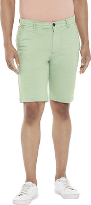Byford by Pantaloons Solid Men Green Regular Shorts