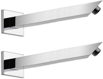 DRIZZLE 9 Inch Square Shower Arm - Set of 2 Basin Mixer Faucet(Wall Mount Installation Type)