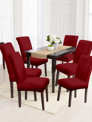 Flipkart SmartBuy Polyester Plain 1 Seater Chair Cover(Maroon Pack of 6)