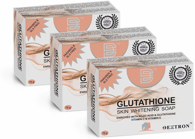 DEXTRON Glutatione Skin Lightening Soap For Men Women(3 x 75 g)