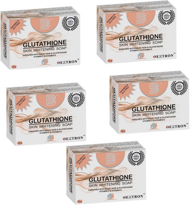 DEXTRON Glutatione Skin Lightening Soap For Men Women(5 x 75 g)