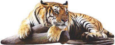 Jagvii 190.5 cm Tiger Self Adhesive Sticker(Pack of 1)