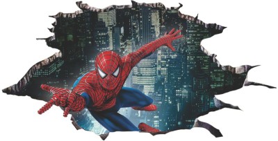 Jagvii 58 cm Spider man Self Adhesive Sticker(Pack of 1)