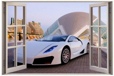 Jump up 45 cm Magical window Self Adhesive Sticker(Pack of 1)