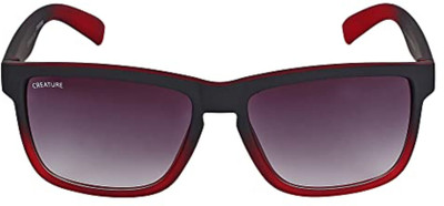 CREATURE Rectangular Sunglasses(For Men & Women, Black)