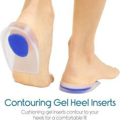 Dillion Gel Silicon Heel Pad for Heel Pain Support Pad for Men and Women Heel NOVA Heel Support(Blue)