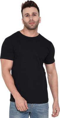 Printcomet Printed Men Round Neck Black T-Shirt