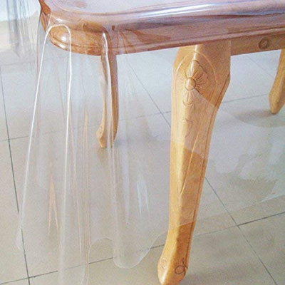 BONA SORT Solid 6 Seater Table Cover(Transparent, PVC)