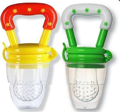 smilykid Baby Fruit nibbler with rattle and Feeding bottle with spoon for kids Teether(Multicolor)