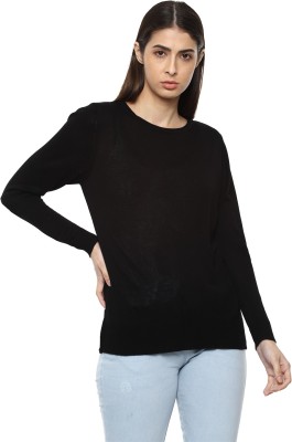 VAN HEUSEN Casual Solid Women Black Top