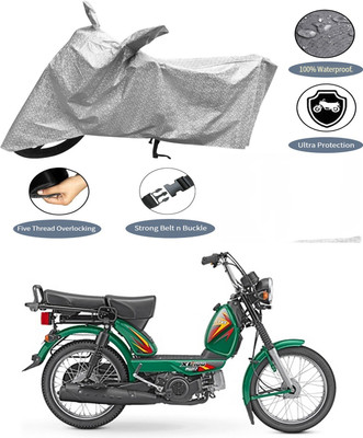 AutoGalaxy Waterproof Two Wheeler Cover for TVS(XL 100, Silver)