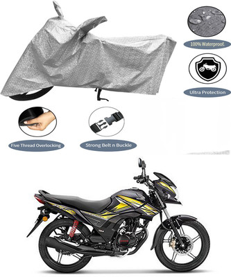 AutoGalaxy Waterproof Two Wheeler Cover for Honda(CB Shine SP, Silver)