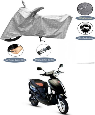 AutoGalaxy Waterproof Two Wheeler Cover for Hero(Electric Photon, Silver)