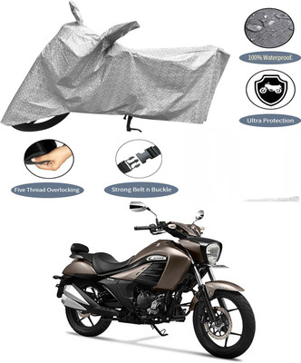 AutoGalaxy Waterproof Two Wheeler Cover for Suzuki(intruder 150, Silver)