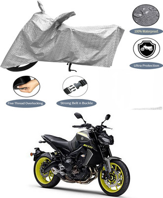 AutoGalaxy Waterproof Two Wheeler Cover for Yamaha(MT-09, Silver)