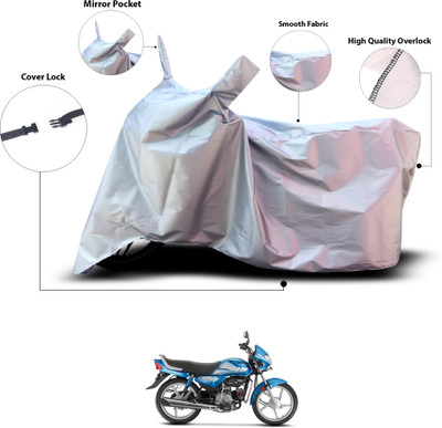 GOSHIV-car and bike accessories Waterproof Two Wheeler Cover for Hero(CD deluxe, Silver)