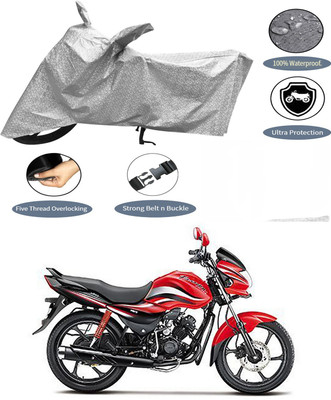 AutoGalaxy Waterproof Two Wheeler Cover for Hero(Passion Pro TR, Silver)