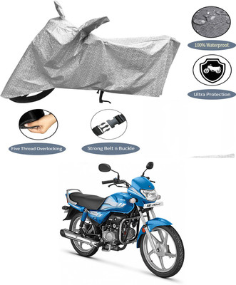 AutoGalaxy Waterproof Two Wheeler Cover for Hero(HF Deluxe, Silver)