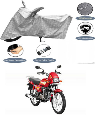 AutoGalaxy Waterproof Two Wheeler Cover for Hero(Splendor, Silver)