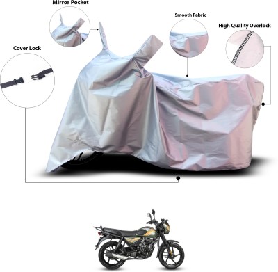 GOSHIV-car and bike accessories Waterproof Two Wheeler Cover for Bajaj(Silver)