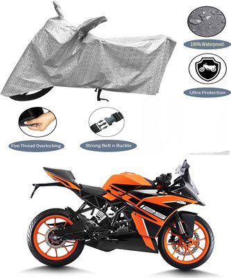 AutoGalaxy Waterproof Two Wheeler Cover for KTM(RC 125, Silver)
