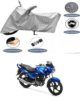 AutoGalaxy Waterproof Two Wheeler Cover for TVS(Star City, Silver)