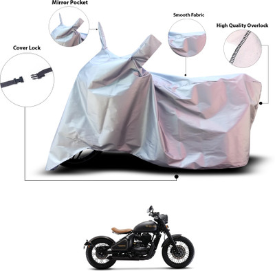 GOSHIV-car and bike accessories Waterproof Two Wheeler Cover for JAWA(Silver)