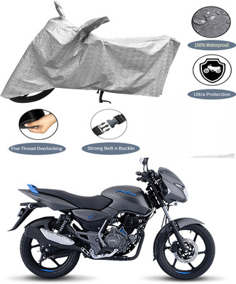 AutoGalaxy Waterproof Two Wheeler Cover for Bajaj(Pulsar 125 Neon, Silver)