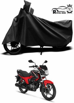 KPIND Two Wheeler Cover for Hero(Glamour FI, Black)