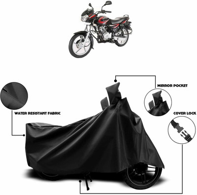 KEDIT Waterproof Two Wheeler Cover for Bajaj(Discover 100 DTS-i, Black)
