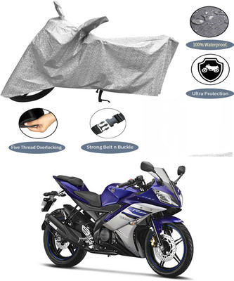 AutoGalaxy Waterproof Two Wheeler Cover for Yamaha(YZF R15 Ver 2.0, Silver)