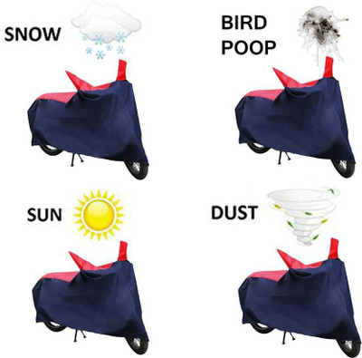 TPNYKR Waterproof Two Wheeler Cover for Hero(Pleasure Plus, Red)