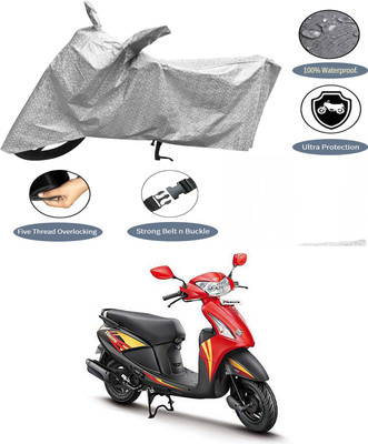 AutoGalaxy Waterproof Two Wheeler Cover for Hero(Pleasure, Silver)