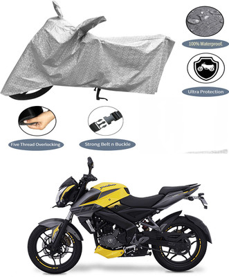 AutoGalaxy Waterproof Two Wheeler Cover for Bajaj(Pulsar NS 200, Silver)