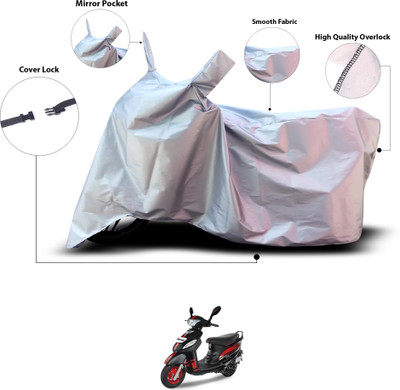 GOSHIV-car and bike accessories Waterproof Two Wheeler Cover for Mahindra(Rodeo UZO, Silver)