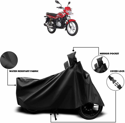 KEDIT Waterproof Two Wheeler Cover for Bajaj(Platina 100 DTS-i, Black)