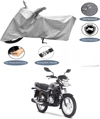 AutoGalaxy Waterproof Two Wheeler Cover for Bajaj(Platina 100 DTS-i, Silver)