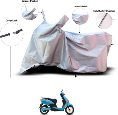 GOSHIV-car and bike accessories Waterproof Two Wheeler Cover for Hero(Electric Optima, Silver)
