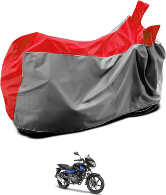 GOSHIV-car and bike accessories Two Wheeler Cover for Bajaj(Pulsar 150 DTS-i, Grey, Red)