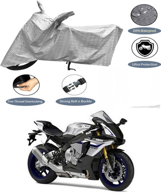 AutoGalaxy Waterproof Two Wheeler Cover for Yamaha(YZF R1M, Silver)