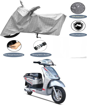AutoGalaxy Waterproof Two Wheeler Cover for Hero(Electric NYX e5, Silver)