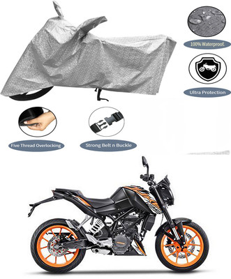 AutoGalaxy Waterproof Two Wheeler Cover for KTM(125 Duke, Silver)