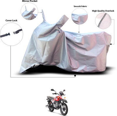 GOSHIV-car and bike accessories Waterproof Two Wheeler Cover for Bajaj(Boxer BM 150, Silver)