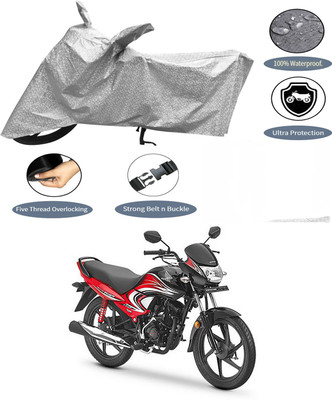 AutoGalaxy Waterproof Two Wheeler Cover for Honda(Dream Yuga, Silver)