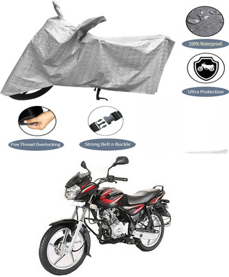 AutoGalaxy Waterproof Two Wheeler Cover for Bajaj(Discover 125 DTS-i, Silver)